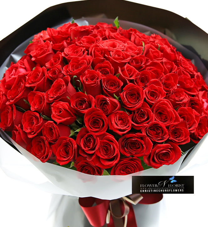 ♥ 50 x Red roses | FlowerNFlorist